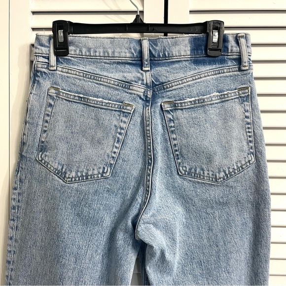 Abercrombie & Fitch 90s Straight Ultra High Rise Jeans Criss Cross Waist 10R/30 - Picture 5 of 12